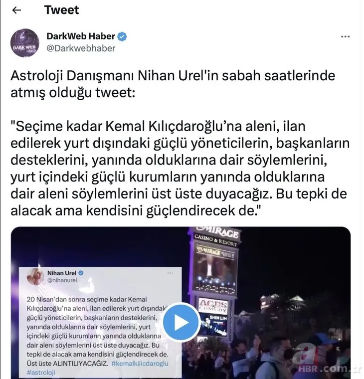 CHP medyası fena trollendi! Kılıçdaroğlu’nun videosu Las Vegas’ta yayınlandı haberi montaj çıktı! Erdoğan kazanacak detayı