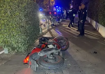 Samsun'da motosiklet sürücüsü yayaya çarptı