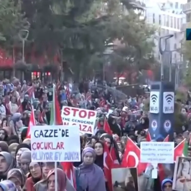 Trabzon’da katil İsrail’e protesto