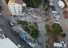 Deprem sonrası yıkım havadan görüntülendi
