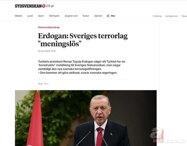 İsveç’te terörle mücadele yasası çıkmazı! Başkan Erdoğan’ın sözleri gündem oldu