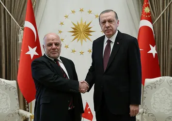 Cumhurbaşkanı Erdoğan, İbadi ile görüşüyor