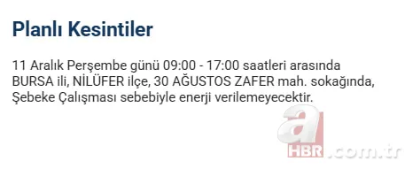 Bursa elektrik kesintisi sorgulama: Elektrikler ne zaman gelecek? 2