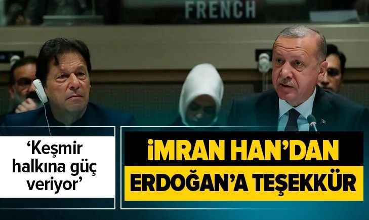Pakistan Başbakanı İmran Han'dan Başkan Erdoğan'a Keşmir teşekkürü