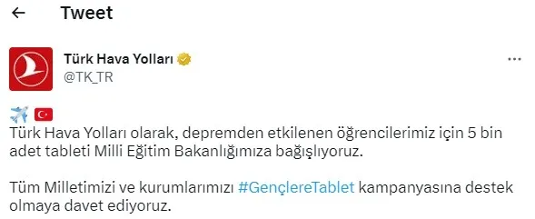 thy-milletin-yaninda-depremzede-ogrencilere-yonelik-kampanyaya-5-bin-tablet-bagisladi-1678888010391.jpg THY milletin yanında! Depremzede öğrencilere yönelik kampanyaya 5 bin tablet bağışladı - 1