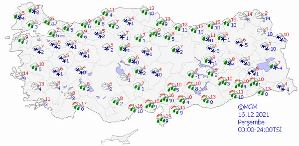 Kar İstanbul'u çevreleyecek! Meteoroloji kar yağacak illeri açıkladı! Gözler o tarihlerde - 16