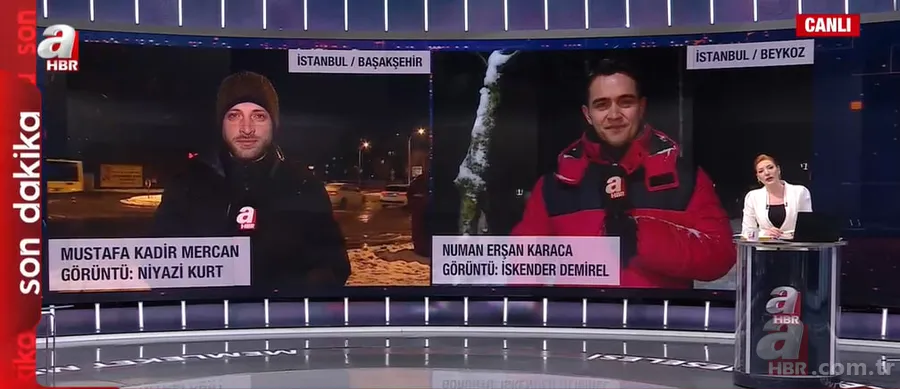 İstanbul’da yoğun kar! A Haber yağışın etkili olduğu ilçelerde 16