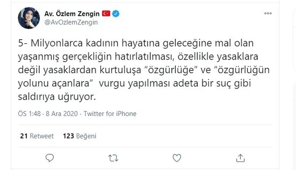 1607427742179.jpg AK Parti Milletvekili Özlem Zengin’den başörtüsü yasakçılarına net cevap: Taşlar yerine oturana kadar konuşmaya devam - 5