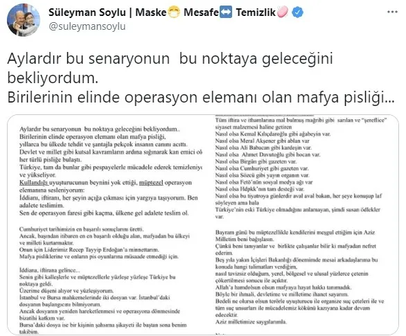 İçişleri Bakanı Süleyman Soylu’dan Sedat Peker açıklaması! Sedat Peker kimlerden cesaret alıyor?