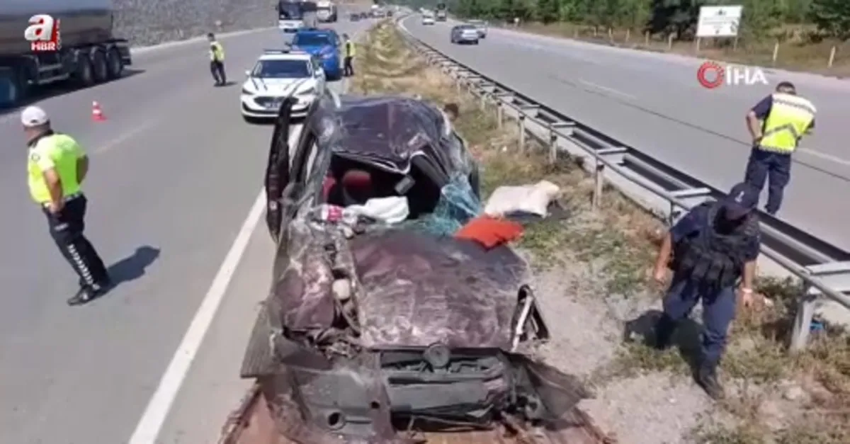 Samsun'da hafif ticari araç takla attı