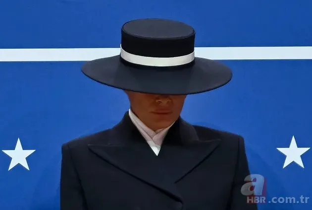 İngiltere ziyaretinde Melania Trump'tan dikkat çeken mesaj! Şapkasıyla verdi 14