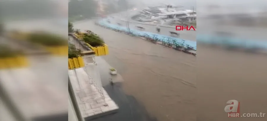 İstanbul'u sağanak vurdu! Yollar göle döndü, araçlar sulara gömüldü | Eminönü'nde dükkanları su bastı | Beykoz'da istinat duvarı çöktü 20