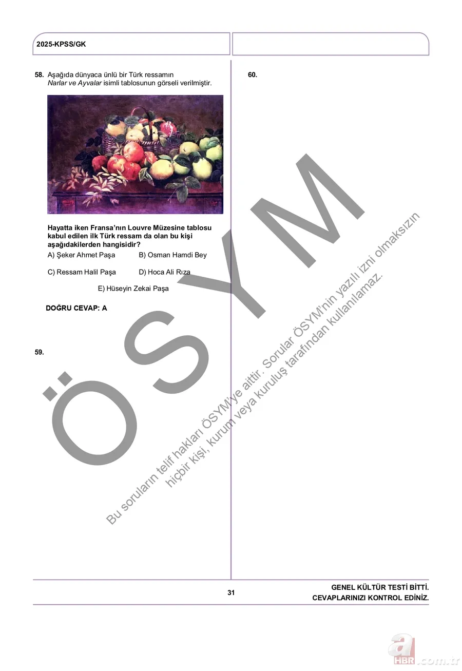 KPSS A GRUBU A-B-C-D kitapçığı PDF İNDİR | KPSS Genel Yetenek-Genel Kültür soru ve cevap anahtarı ne zaman? 14