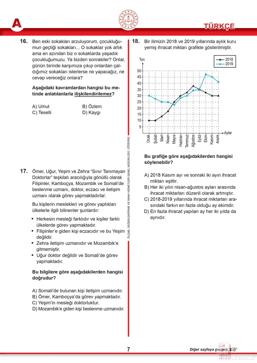 meb.gov.tr: LGS 2021 soruları ve cevapları burada! Sözel ve sayısal LGS soru kitapçığı ve cevap anahtarı tam liste 10
