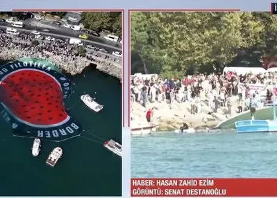 İstanbul Boğazı’nda Gazze’ye destek eylemi
