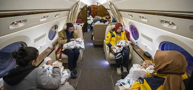 Depremzede 16 bebek Cumhurbaşkanlığı uçağıyla Ankara’ya getirildi