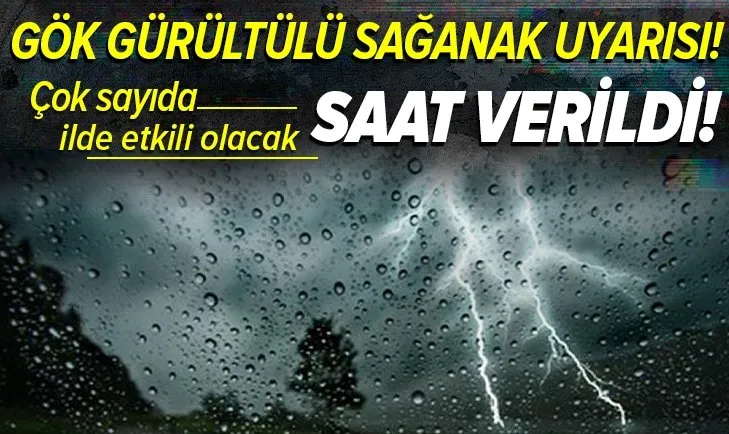Meteoroloji Genel Müdürlüğü'nden o illere gök gürültülü sağanak yağış uyarısı! İstanbul Ankara İzmir hava durumu