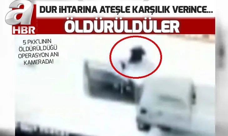 Dur ihtarına uymayan 5 terörist vurularak etkisiz hale getirildi!