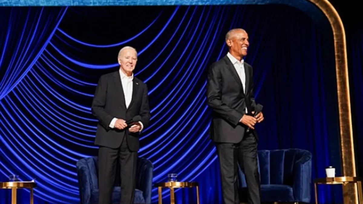 ABD Başkanı yine dondu! Biden'ın halini gören Obama imdadına yetişti