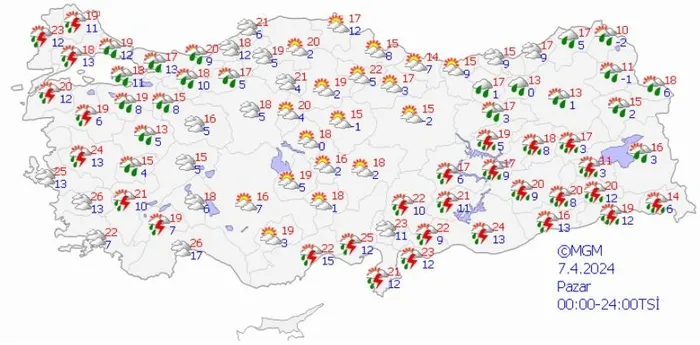 HAVA DURUMU | Bayramda tatil planı yapanlar dikkat! O bölgelere kuvvetli yağış geliyor | 6-10 Nisan 2024 - 11