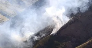 Teşikan yaylasında korkutan yangın