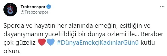 Spor camiası 8 Mart Kadınlar Günü’nü kutladı