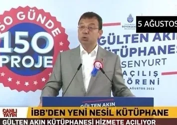 CHP'li Ekrem İmamoğlu 4 ay önce açılışını yaptığı kütüphaneyi yeniden açtı
