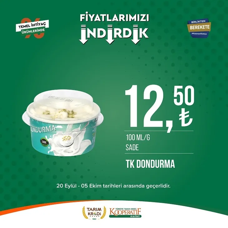 Tarım kredi market yeni indirim listesi yayınladı! 117.90 TL’ye Sucuk, 104.90 TL’ye Beyaz Peynir, 35.75 TL’ye Pirinç, 23.90 TL’ye dev Kağıt Havlu yer alıyor