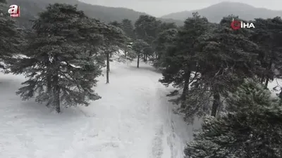 Kazdağları’nda kar yağışı etkili oldu