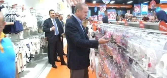 Cumhurbaşkanı Erdoğan torunu Canan Aybüke için alışveriş yaptı