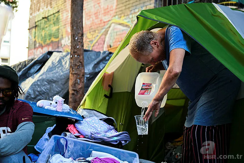 ABD'de korkutan manzara! Sokaklar evsizlerle doldu taştı 7