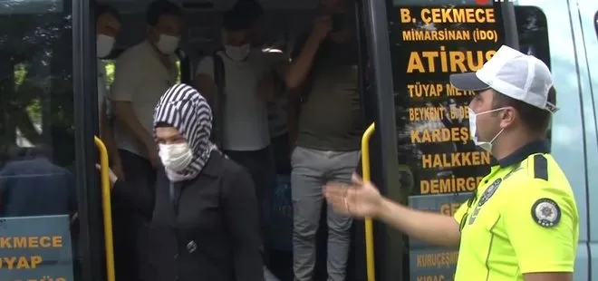 İstanbul’da sosyal mesafesiz minibüs yolcuğu, 12 yerine 35 kişi çıktı