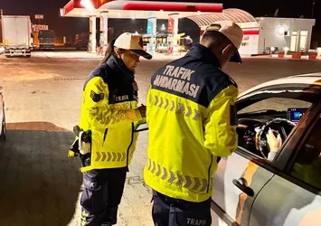 Bolvadin'de jandarmadan trafik denetimi