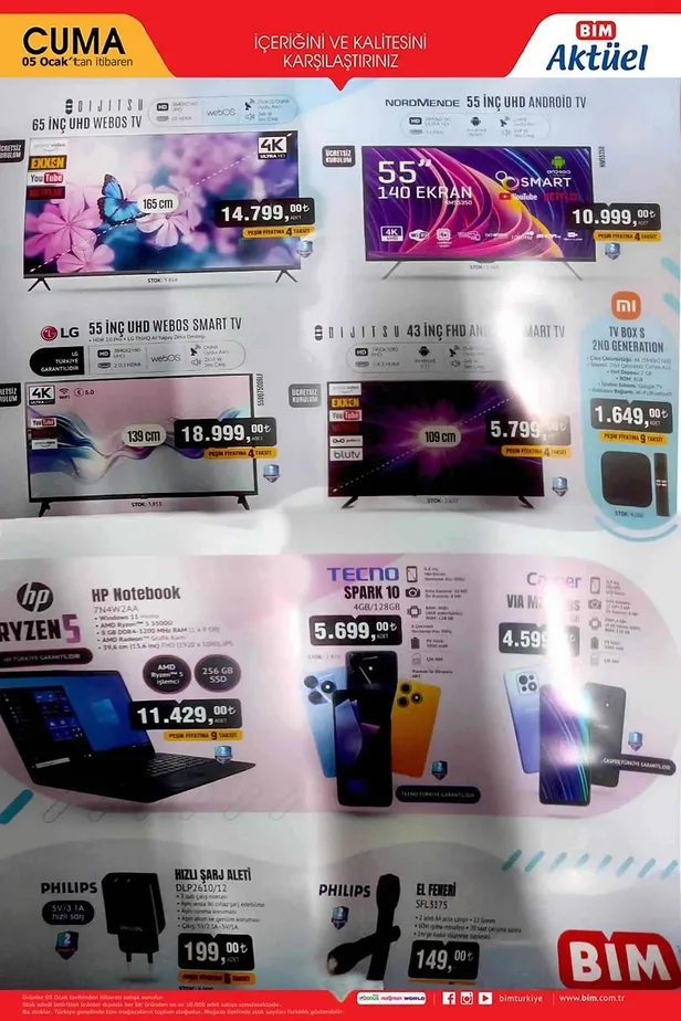 5 Ocak BİM aktüel ürünler kataloğu yayınladı: Akıllı TV, cep telefonu, kazanlı ütü, airfryer, stanly termos, blender uygun fiyattan satışta - 2