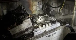 Bandırma’da apartman dairesinde yangın!