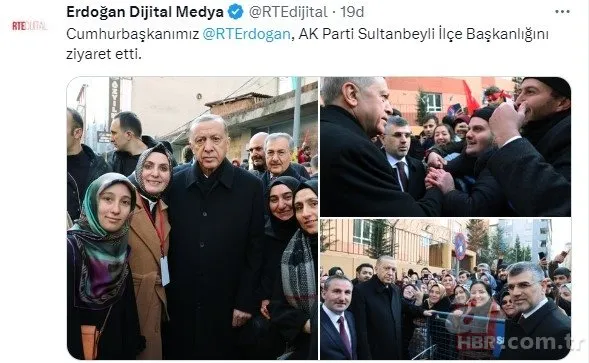 Başkan Recep Tayyip Erdoğan AK Parti Sultanbeyli İlçe Başkanlığını ziyaret etti
