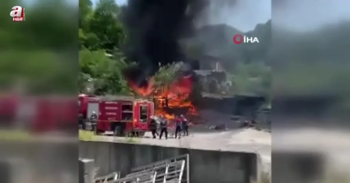 Sanayi sitesinde korkutan yangın