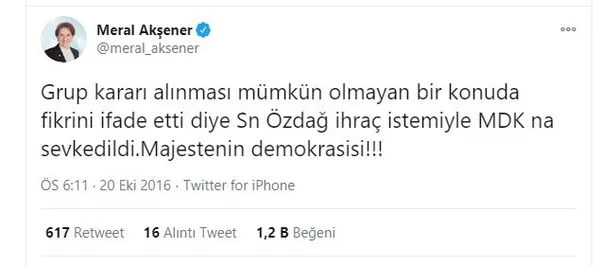 İYİ Parti İstanbul Milletvekili Ümit Özdağ Meral Akşener’i eleştirdi: Vicdanınız rahat mı?