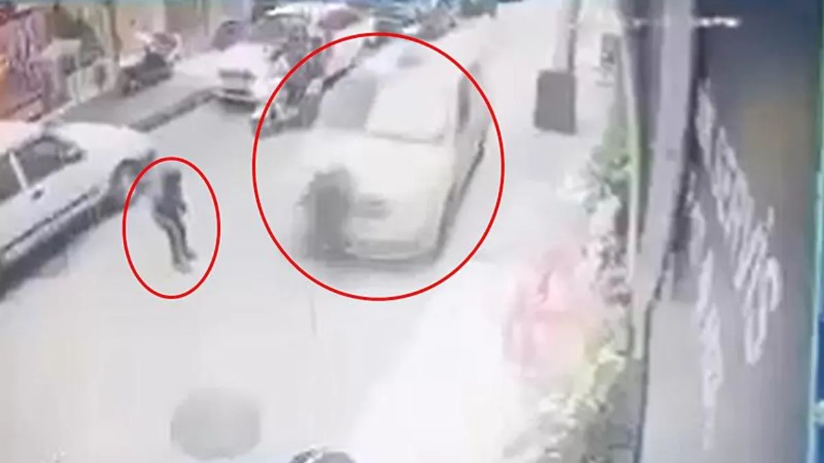 Kar topu oynarken canından oluyordu! O anlar kamerada