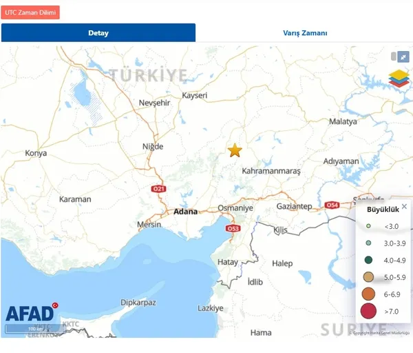 Adana ve Kahramanmaraş'ta şiddetli deprem! AFAD açıkladı | 2023 son depremler - 2
