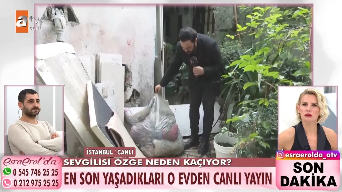 Veysel Yorulmaz'ın şüpheli ölümünde yeni gelişme! Giysileri Özge'nin çöpünden çıktı | O anlar Esra Erol canlı yayınında görüntülendi