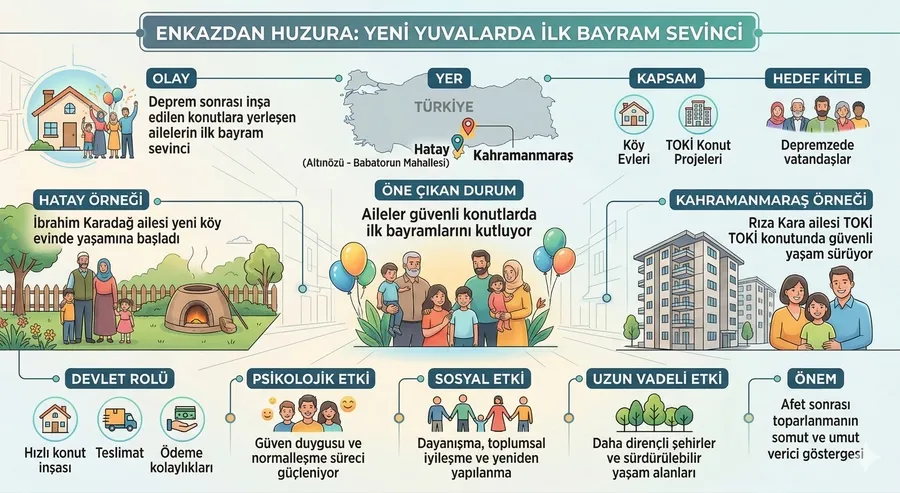 "Cennet gibi yaptılar": Depremin izleri yeni yuvalarda siliniyor - 1