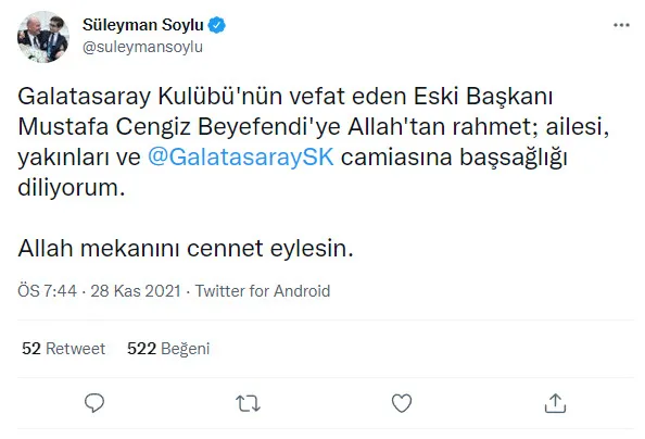 Son dakika: Galatasaray’ın eski başkanı vefat etti | Mustafa Cengiz kimdir