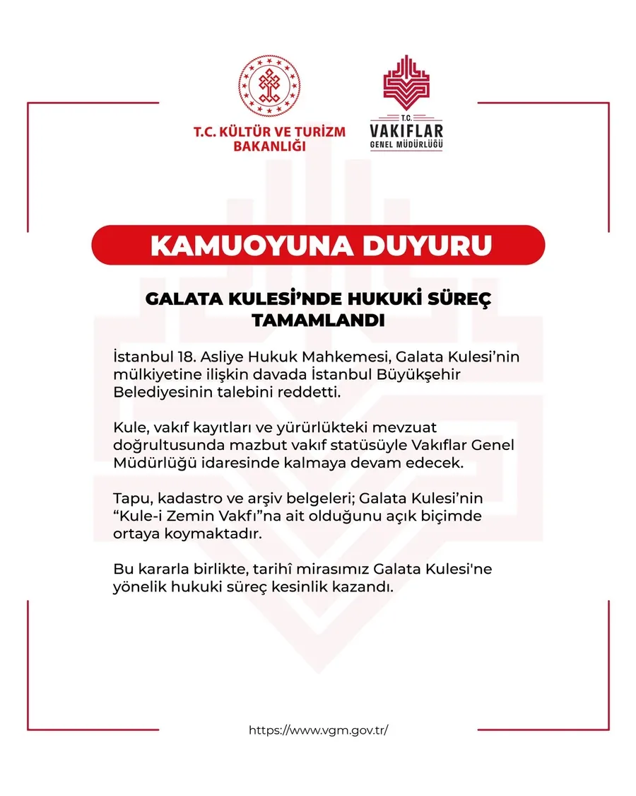 Galata Kulesi davasında karar! İBB’ye ret: Tartışma bitti - 1
