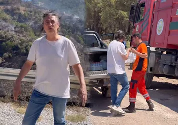 Şarkıcı Çelik yangın bölgesine koştu: "Ne gerekirse yapacağız"