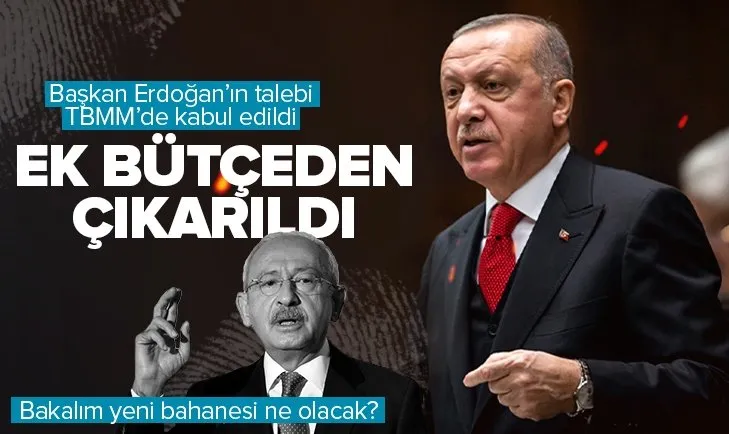 Cumhurbaşkanı ödeneği ek bütçeden çıkarıldı