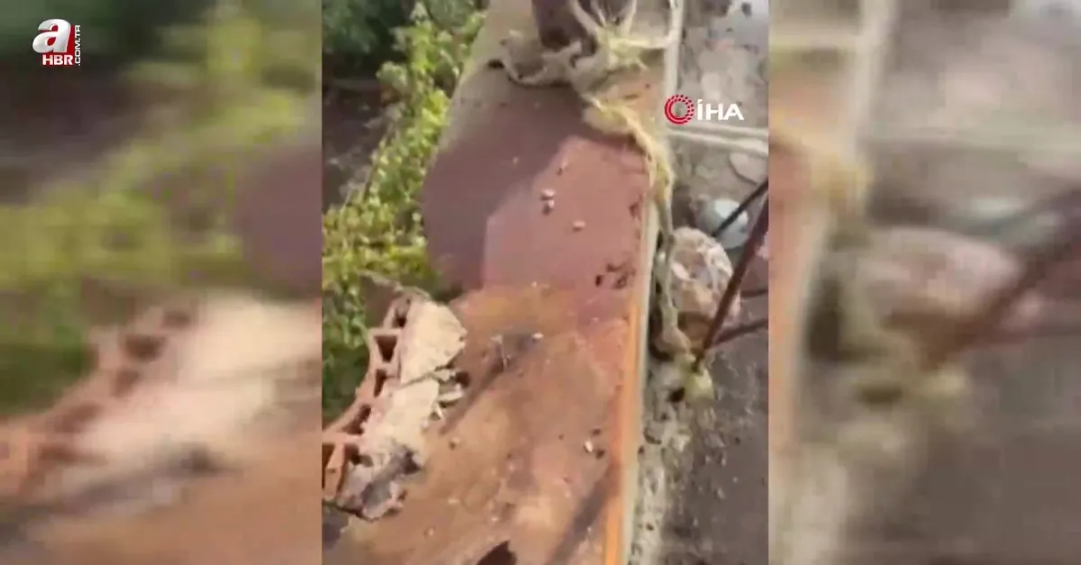 Osmaniye’de evin bacasına yıldırım düştü
