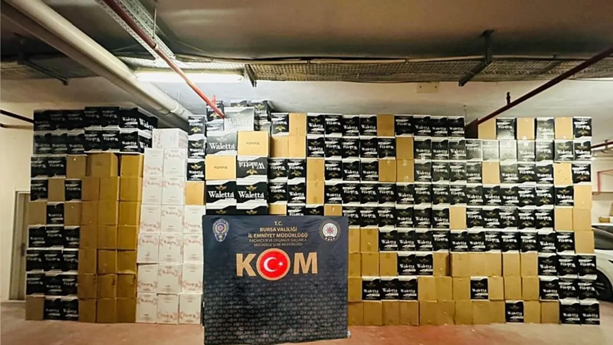 Bursa'da 6 milyon 360 bin kaçak makaron ele geçirildi