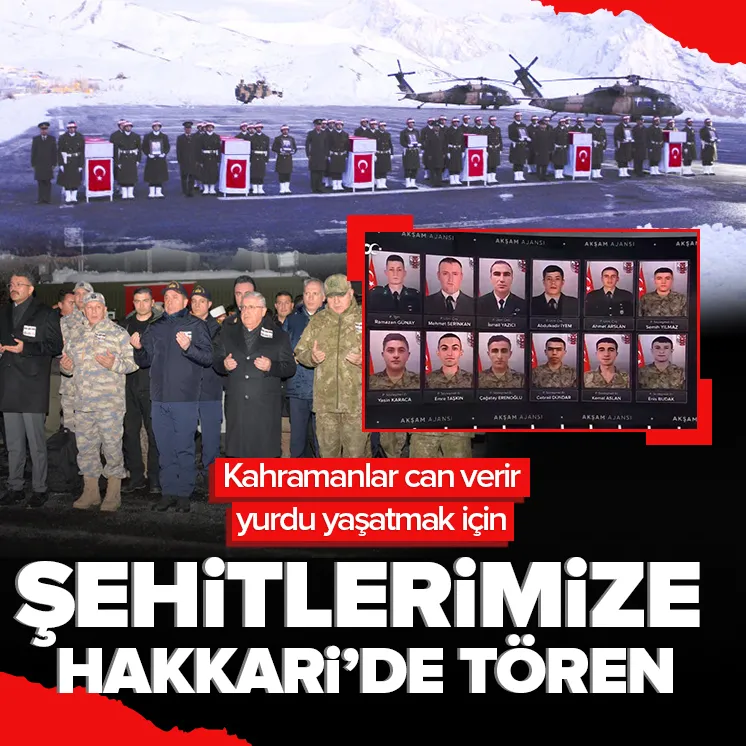 Şehitlerimize Hakkari’de tören