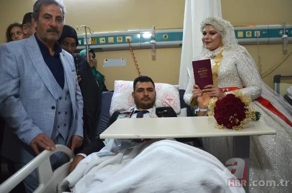 Hastanede evlendiler! Hasta yatağında takı töreni bile düzenlendi 8